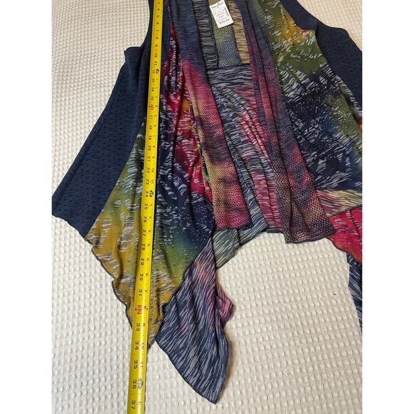 NWT Ania. A Y2K Boho Fairy Core Multicolor Mesh Vest Medium - Picture 7 of 8